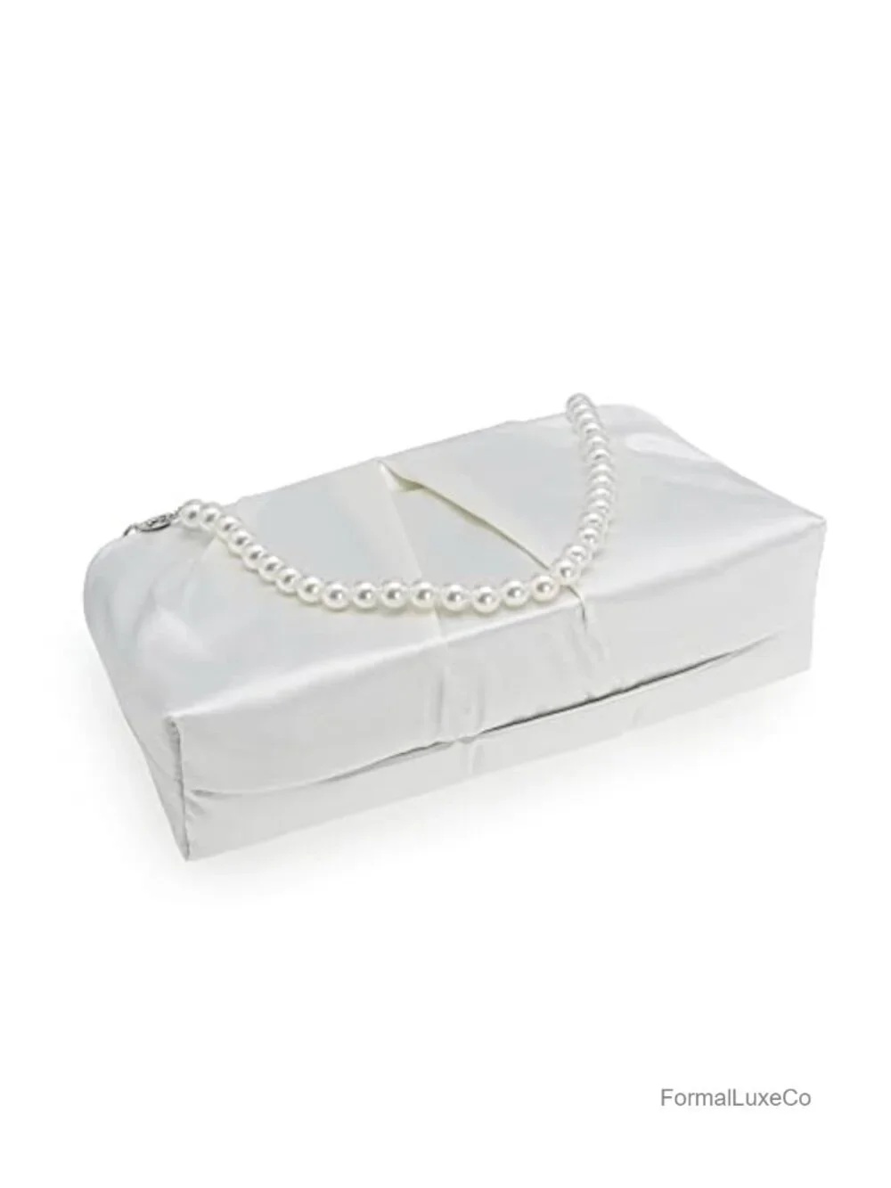 Elegant Pleated Satin Evening Clutch Bag for Weddings